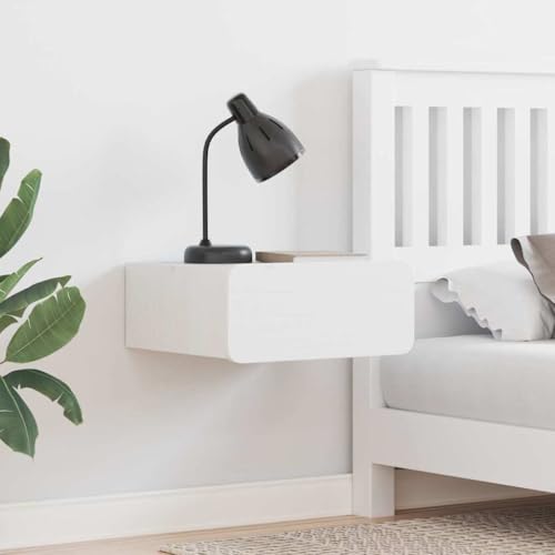 Bucmath Weiß, 39x34x16,5,, mit 1 Schublade, eleganter Beistelltisch für, Wohnzimmer