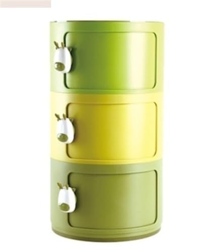 Nachttische, runder Nachtschrank Sofa Beistelltisch Modern Kleiner Aufbewahrungsschrank Klein mit Schubladen für Schlafzimmer Wohnzimmer Büro Badezimmer