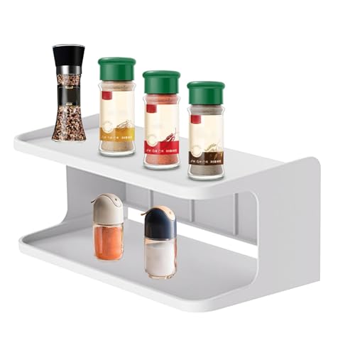 Zestivra Bett-Organizer - Wandmontierter Nachttisch, schwebendes | Doppelschichtiger Nachttisch-Caddy für Handy, Fernbedienung, Brillen und Bücher, platzsparender Organizer für Wohnheim, Schlafzimmer