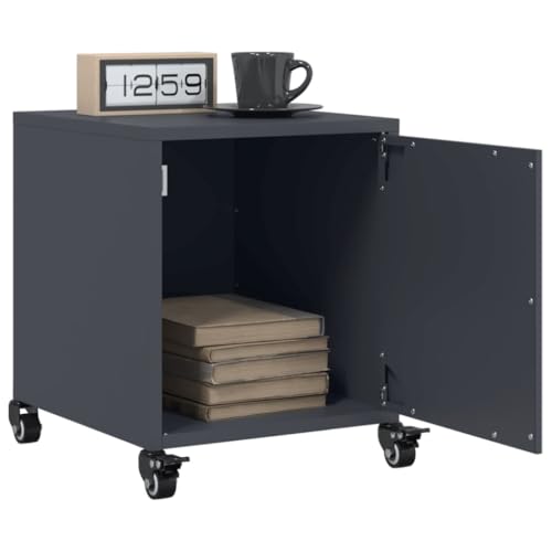 Xichuzi Nachttische 2 STK. Anthrazit 36x39x43,5 cm Stahl, Nachtschrank, Nachtkästchen, Bedside Table, Nachtkommode, Nightstand, Nachttischschrank, Nachtkonsole - 846619