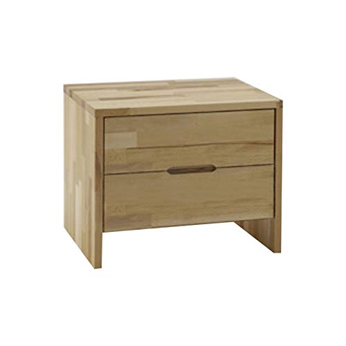 DICO Massivholz Nachttisch Beistelltisch, Komforthöhe Buche Kernbuche 02 Buche Natur lackiert