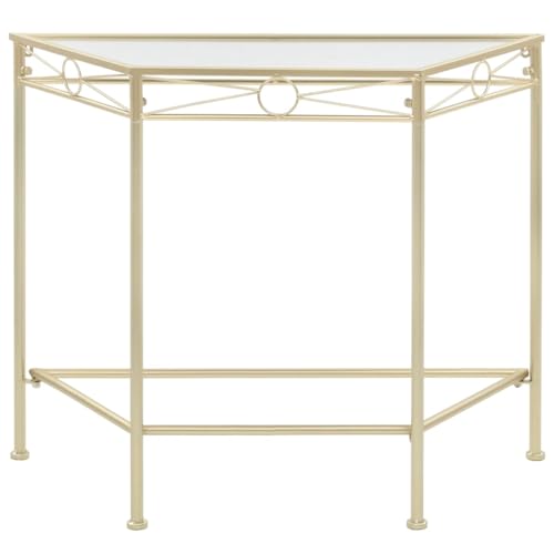 Wenjingqi Beistelltisch im Stil, Metall, 87 x 34 x 73 cm, goldfarben, 245934