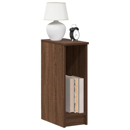 UTSRABFA Nachttisch mit Schublade Braun Eichen-Optik 20x36x60 cm Beistelltisch Bett Nachtschrank Kleiner Tisch Schränke für Bad Wohnzimmer Jugendzimmer Schlafzimmer