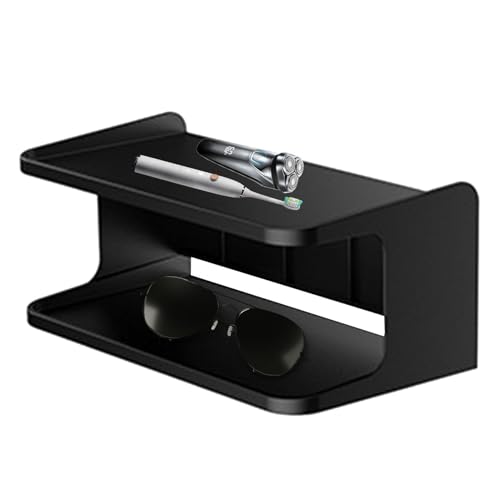Nachttisch - Haushaltszubehör, Nachteile am Nachtteil der Wandmontage | Einfache Doppelschicht -Nachtregal, Badezimmer -Wandorganisator für Telefon, Gläser, Fernbedienung im Schlafsaal Schlafzimmer Ca