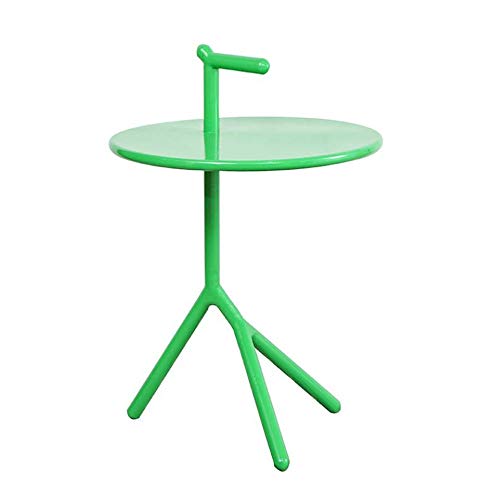 Sofa-Beistelltisch, mobiler Metall-Beistelltisch, Baumform-Design, Griff-Design, Durchmesser 42 cm, 5 Farben (grün)
