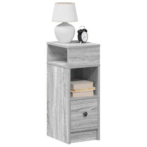 Fasba Nachttische 2 STK. Schublade Sonoma 25x31x66, Beistelltisch viel Stauraum, Nachtschrank, Nachtkommode, Nachtkonsole