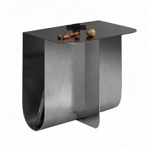 FGDIUCVN Beistelltisch aus Metall, Kleiner Sofa-Beistelltisch, moderner Beistelltisch für Wohnzimmer, Schlafzimmer, Büro, Badezimmer (Farbe: Silber)