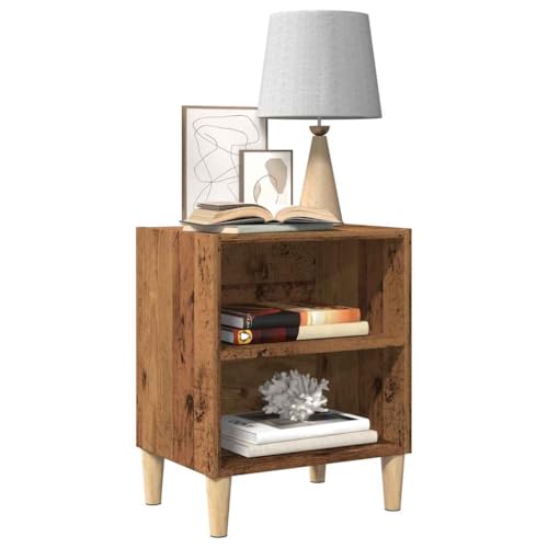 MOBCANT Nachttische 2 STK, Nachtschrank Nachttischschrank Sofatisch Bett Organizer Geeignet für Schlafzimmer Wohnstube Hotel Schlafsaal Altholz-Optik 40x30x50 cm Holzwerkstoff