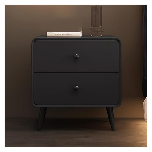 ZGHQHCDRH Nachttisch, Beistelltisch im Landhausstil mit Schublade, 2 Schubladen Stauraum, Nachttisch for Schlafzimmer, Wohnzimmer, Vintage-Beistelltisch aus Holz(Color D,40cm)