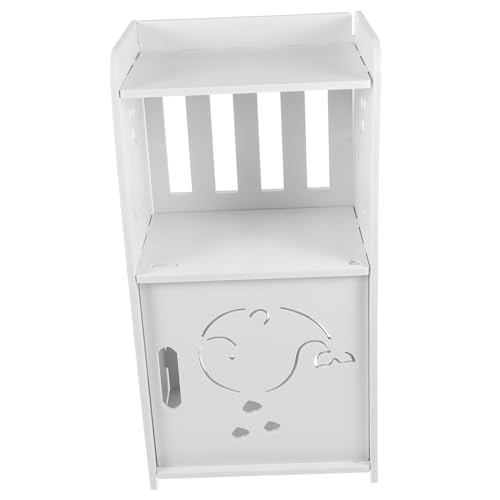 Gatuida Kompakter Nachttisch Einfaches Design mit Ablage für Kleine Räume Schlafzimmer Gästezimmer Stabil Belastbar für Lampen Bücher Multifunktionaler Minimalistischer Beistelltisch mit