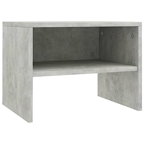 Genérico Wenjingqi 800071 Nachttisch, Sperrholz, Grau, Beton, 40 x 30 x 30 cm