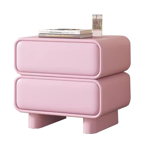 Moderner Nachttisch, Mikrofaser-Leder-Nachttis ch mit Stauraum für Schlafzimmer und Wohnzimmer