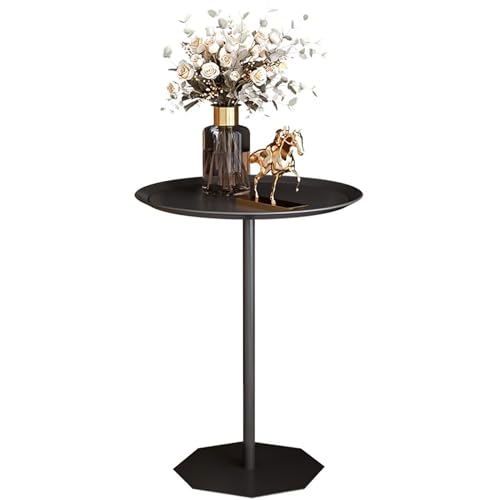 Kleiner Nachttisch mit Schubladen,runde Seite,Metallende,S,Wohnzi mmer,Sofa-Eckende,Kaffee- Nachttisch für Schlafzimmer,Wohnzimmer,B üro,für drinnen und draußen (Farbe