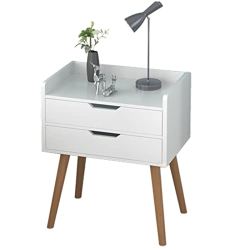 LVUNZJCA Nachttisch Nachttisch moderner Kleiner Schlafzimmer Nachtschrank Lagerregal für Eingangsbereich(Weiß)