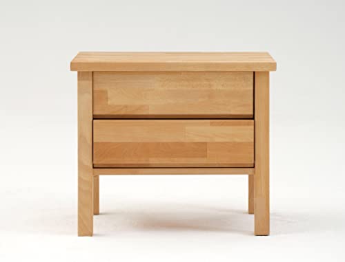expendio Nachttisch Gundis 1 Comfort 48x48x40 cm Buche massiv Farbe nach Wahl Nachtkonsole Nachtschrank Nako Nachtkommode Schlafzimmer Jugendzimmer Gästezimmer, Holzart:Buche Natur lackiert