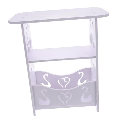 Cabilock Moderne Weiße Nachttisch Kommode mit Stauraum für Schlafzimmer und Wohnzimmer Kompakte Beistelltisch Lösung für Bücher und Getränke Vielseitig Einsetzbar Design