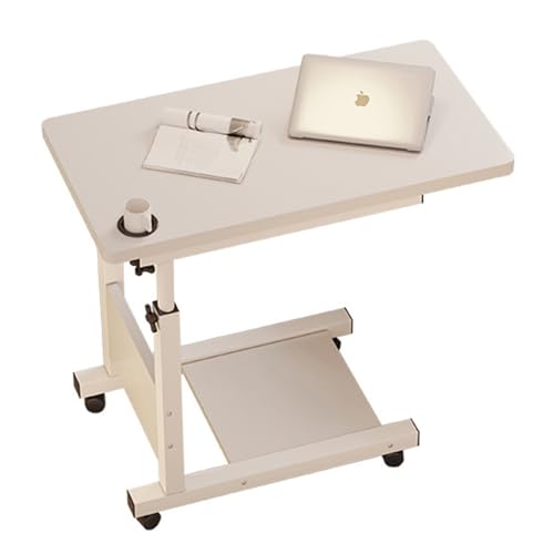 Beistelltisch,Höhenverst ellbarer Nachttisch,Rollbarer Krankenhaustisch mit Klapptisch,Höheneinstell ung (73-100Cm)?Mehrlagiger Stauraum,Leicht für Pflege,Senioren