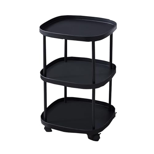 Blauer Nachttisch mit Rollen, beweglicher Trolley Couchtisch für Zuhause Wohnzimmer und Schlafzimmer, leicht zu bewegen, vielseitiger Sofa-Beistelltisch, stilvolle und funktionale Möbel