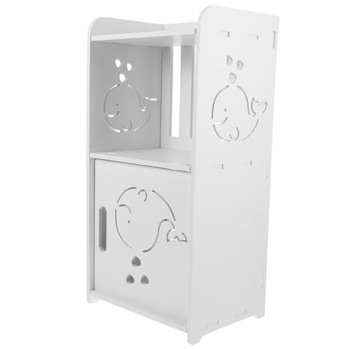 LOLIPPYY Moderner Nachttisch mit Stauraum Stabiler Beistelltisch für Schlafzimmer Kleine Kommode mit Ablagefach Multifunktionaler Tisch für Lampen und Bücher Weißes Design Platzsparend