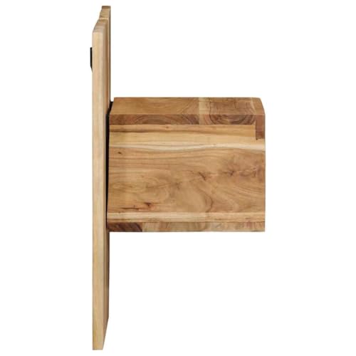 HEFZGDB Nachttisch 50x27x50 cm Massivholz Akazie Nachttisch Vintage Nachtkästchen Wohnzimmertisch Küchentisch für Hotel Wohnzimmer Schlafzimmer Gästezimmer
