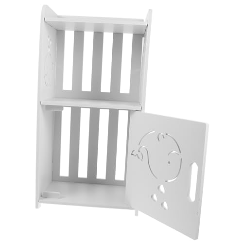 Cabilock Moderner Nachttisch aus Holz mit Stabiler Konstruktion Kompakter Beistelltisch für Schlafzimmer Multifunktionaler Kleiner Nachttisch mit Ablagefach für Lampen und Bücher