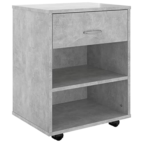 Genérico Wenjingqi 808471 Schrank, Rollen, Sperrholz, Betongrau, 46 x 36 x 59 cm, Grau