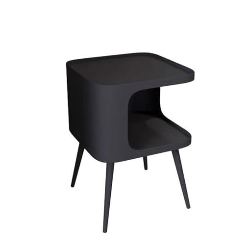 SFNIOKFG Couch-Beistelltisch mit 2 Ebenen, Beistelltisch aus Metall mit Ablagefläche, Nachttisch für kleine Räume, Schlafzimmer, Wohnzimmer, Eingangsbereich, Bauernhaus, einfach zu montiere