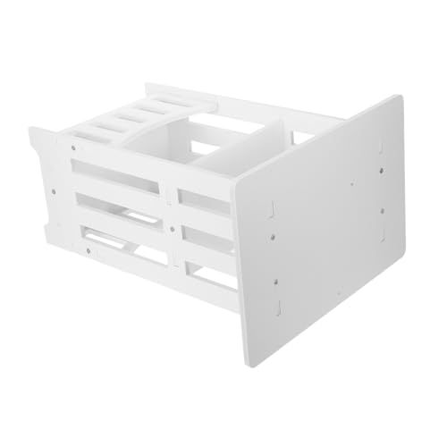 Cabilock Moderner Beistelltisch Weiß Kleiner Nachttisch für Schlafzimmer und Wohnzimmer Kompakt und Vielseitig für Kleine Räume Stilvolles Home Decor Praktische Ablagefläche für Bücher und