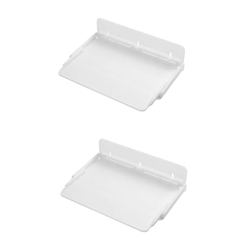 IMIKEYA 2st Nachttisch Zusammenklappbare Regale Selbstklebendes Schwimmendes Regal Wandmontierte Regale Handy Wandhalterung Tisch Herunterklappen Regal Zur Wandmontage Bettablage P.s Weiß
