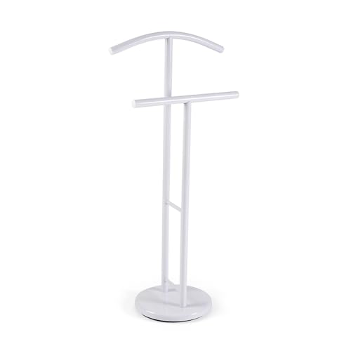 Versa Begna Moderner multifunktionaler Nachttisch mit 2 Kleiderbügeln für Herren- oder Damenkleidung, Maße (H x L x B) 100 x 28,5 x 45 cm, Stahl, Schwarz