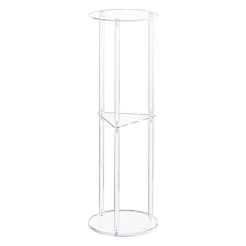 3 -stufige Acryl -Beistelltisch, modernes Design, 60x20x20 cm, runder Ecktisch, Nachttisch/Nachttische, vielseitiger Gebrauch, für Schlafzimmer, Wohnzimmer, Wohnheim