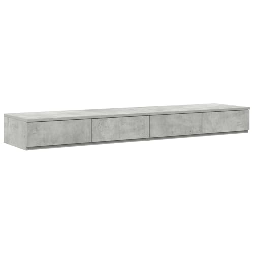 Homgoday Nachttisch Beton grau Holzwerkstoff 150 x 36,5 x 16,5 cm Nachttisch Model866958