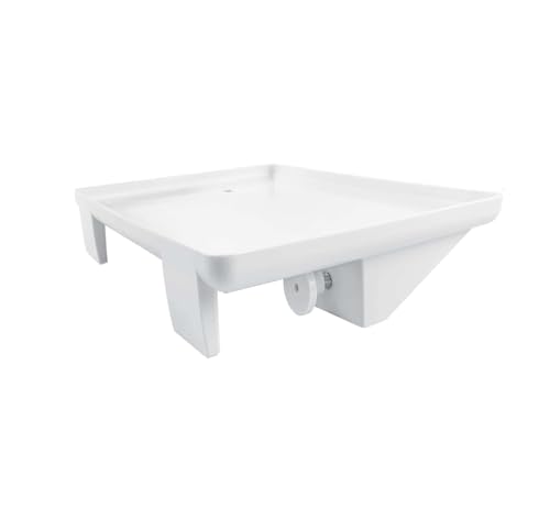 Generisch Nachttisch Regal, Clip-On Nachttisch Regal mit Kabelführung – Bettablage zum Einhängen,weiß | Tablett Organizer für Schlafzimmer | Nachttischregal mit Kabelmanagement