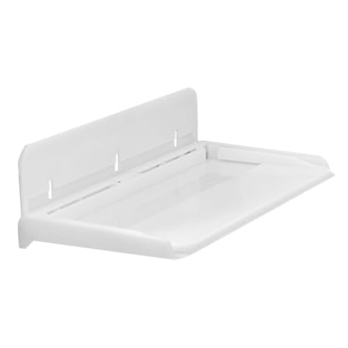 FIXOSHEE Stabiler Faltbarer Wandregal Organizer aus Hochwertigem Kunststoff Ausziehbar und Platzsparend Nachttisch Ablage zum Einhängen für Schlafzimmer Wohnheim und Büro Weiß Vielseitige