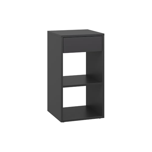 Vicco Nachttisch Dany, Anthrazit, 35 x 65 cm mit 1 Schublade