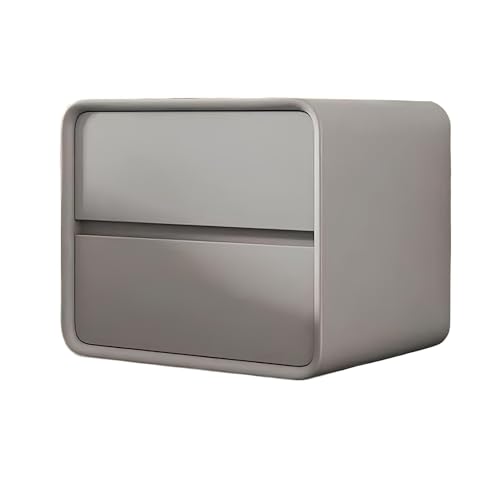 Moderner Luxus-Nachttisch aus Leder mit 2 Schubladen – Stilvoller Beistelltisch mit Stauraum auf der Arbeitsplatte für Schlafzimmer und Wohnzimmer – Elegantes Möbelstück für die Inneneinrich