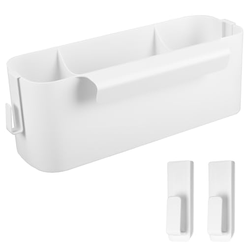 Bett Organizer zum Einhängen für Hängende, Kunststoff Einhängekorb Regal mit 2 Abnehmbaren Haken, Nachttisch Halter, Multi nachttisch Organizer für Büro, Schule, Haus, Schlafsaal, Aufbewahrung Hängend