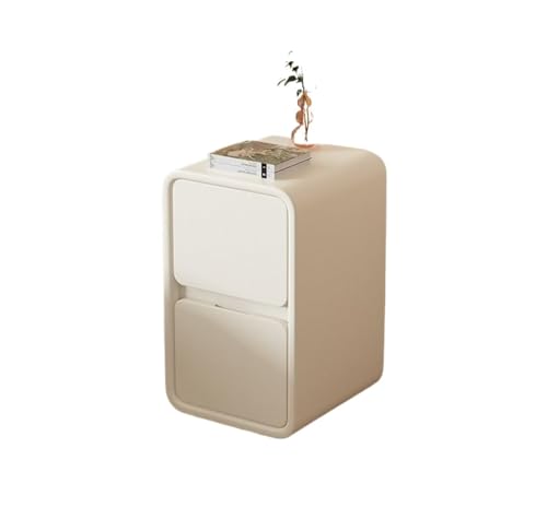 JYARZ Schlichter Moderner Nachttisch Aus Leder, Schmaler Aufbewahrungsschrank(Whit e,1 pcs)