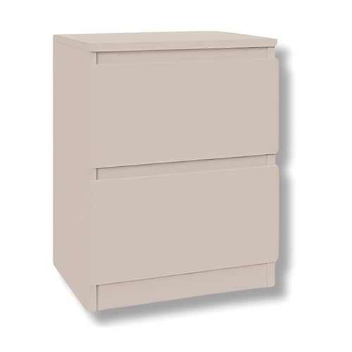 SoDREAMER Nachttisch Kashmir | Nachtschrank Beistelltisch | Nachtkommode für jedes Schlafzimmer, Wohnzimmer, Jugendzimmer | Kleine Kommode | 40 x 53 x 40 cm