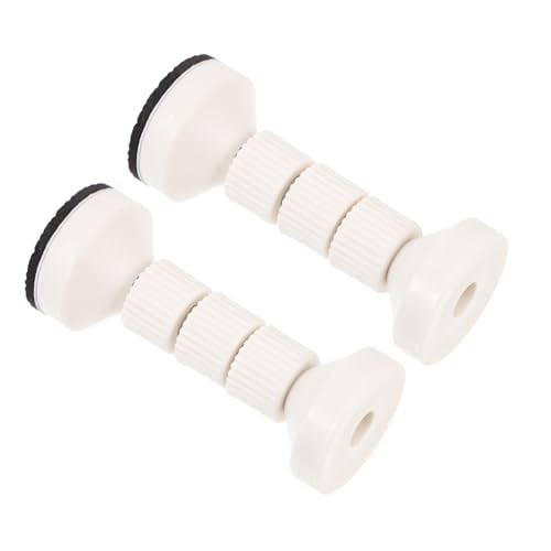 DIYEAH 2 Stück Verstellbarer Kopfteil Stopper mit Wandabstandshalter Bett Rahmen Stabilisator Anti Shake Schutz für Möbel bei Erdbeben und Schmalen Wandspalten Weiß