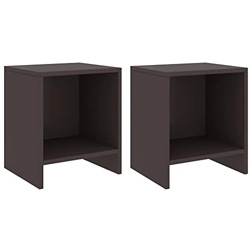 MOBCANT Nachttische 2 STK, Nachttischschrank Nachtschrank Sofatisch Nightstand Geeignet für Schlafzimmer Wohnstube Schlafsaal Hotel Dunkelbraun 35x30x40 cm Kiefer Massivholz