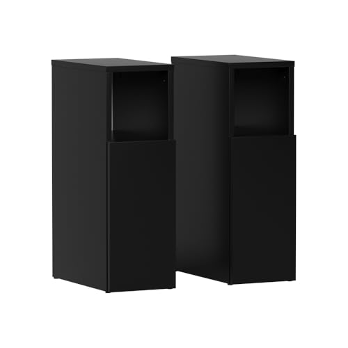 Vicco Nachttisch Enton, Schwarz, 2er Set