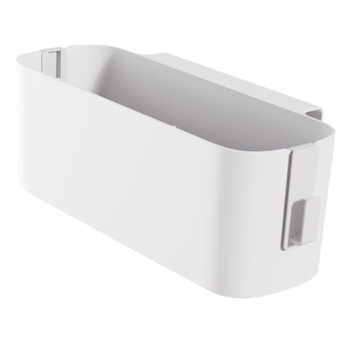 DIYEAH Hängender Aufbewahrungskorb für Bettseite Weiß Platzsparender Organizer zum Einhängen Am Nachttisch und Schreibtisch Praktische Ablage für Schlafzimmer und Büro Stabil und