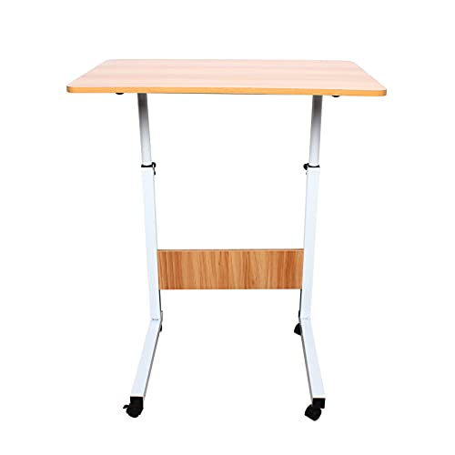 biniliubi Beistelltisch mit Rollen, Nachttisch, Computertisch, C-Form für Krankenhausbett, Schlafzimmer, Sofa, Esstisch, medizinisches Bett, 40 x 60 cm