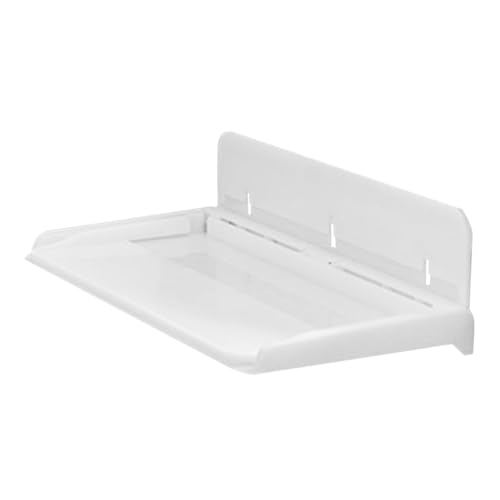 MUELODSIC Klappbares Stark Belastbares Wand Bettregal Praktischer Organizer für Wohnheim und Schlafzimmer Weißes Ablagebrett zum Einhängen für Bücher Handy und Haushaltsgegenstände