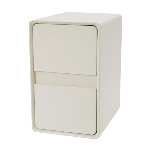 PattenlLevi Nachttisch 40 * 30 * 48cm Massivholz Beistelltisch mit 2 Schubladen Schmaler Kleiner Nachtschrank Schmal Beistelltisch Aufbewahrungsschrank für Schlafzimmer, Wohnzimmer