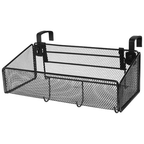 BESPORTBLE Metall bettregal zum Einhängen Robustes Nachttisch organizer mit Abnehmbaren Haken Atmungsaktiver Mesh korb für Schlafzimmer Etagenbett und Wohnheim Vielseitige Aufbewahrung für