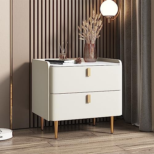 Moderner Nachttisch aus Holz mit 2 Schubladen für Schlafzimmer/Wohnzimmer/G ästezimmer/Büro, minimalistischer Nachttischschrank