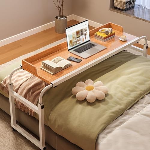 Rollbarer Laptoptisch, Computer-Workstation-Wage n mit Rollen, mobiler Schreibtisch für Heimbüro, vielseitiges und praktisches Design