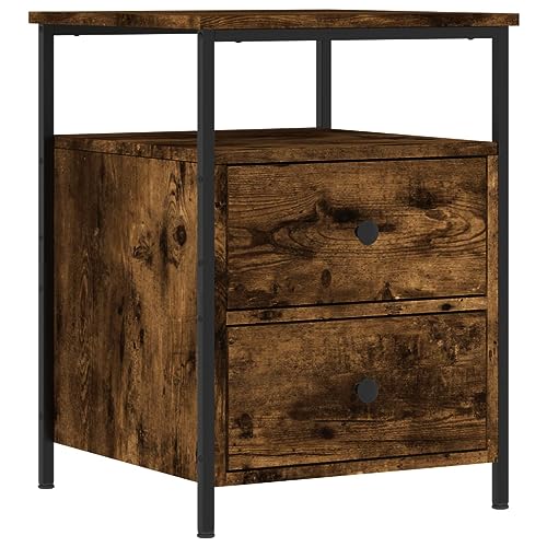Genérico wenjingqi 826007 Nachttisch, Holz, rauchige Eiche, 44 x 45 x 60 cm